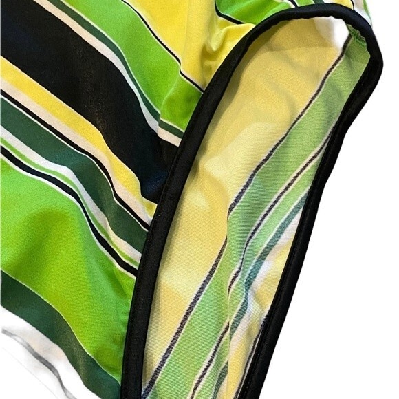 NWT women’s green stripe one piece swimsuit double straps size 12, Resortwear - Picture 7 of 10
